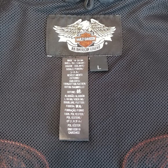 Women's Large L Harley-Davidson Cotton Jacket 97550-10VW NO LINER - Picture 7 of 8